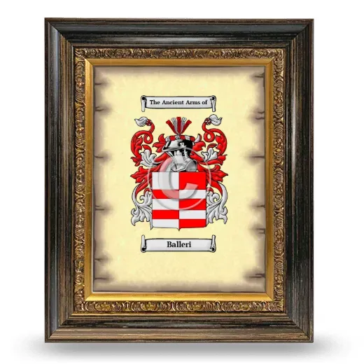 Balleri Coat of Arms Framed - Heirloom