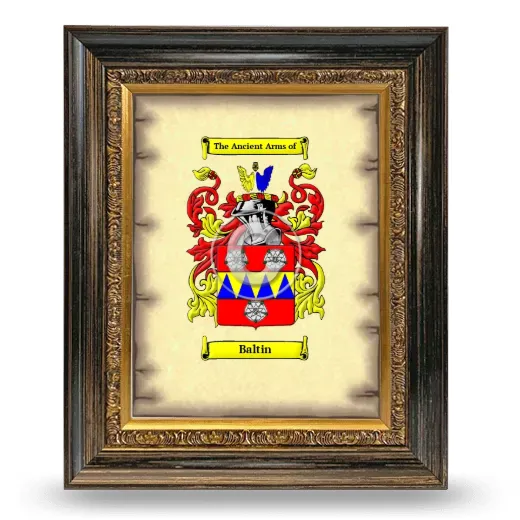Baltin Coat of Arms Framed - Heirloom