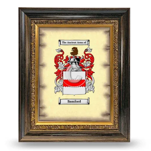 Bamford Coat of Arms Framed - Heirloom