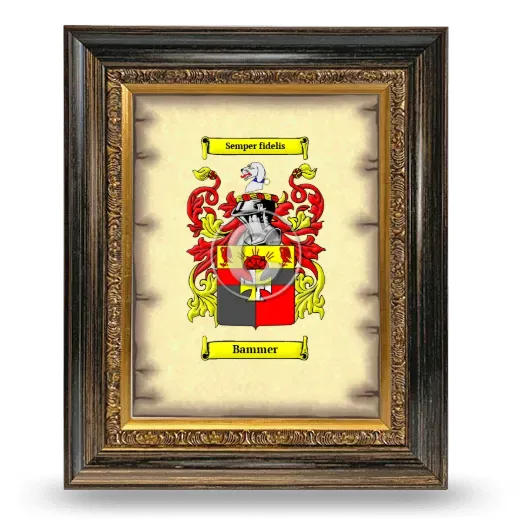 Bammer Coat of Arms Framed - Heirloom