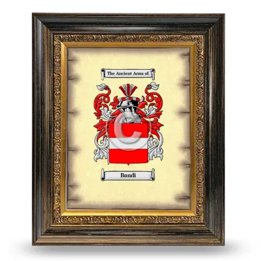 Bandi Coat of Arms Framed - Heirloom