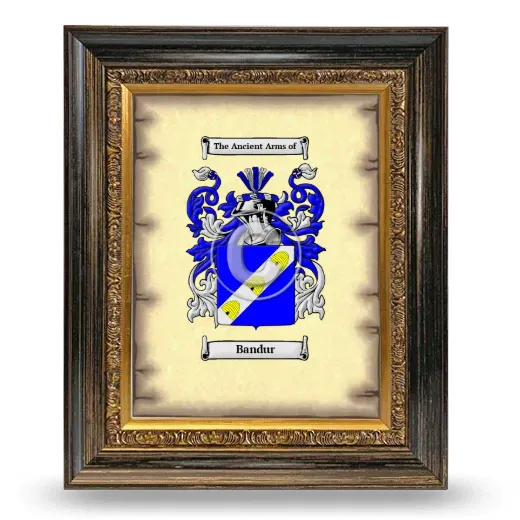 Bandur Coat of Arms Framed - Heirloom