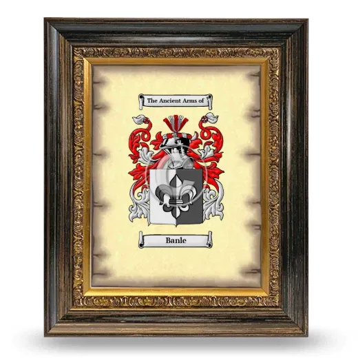 Banle Coat of Arms Framed - Heirloom