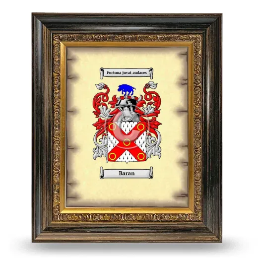 Baran Coat of Arms Framed - Heirloom