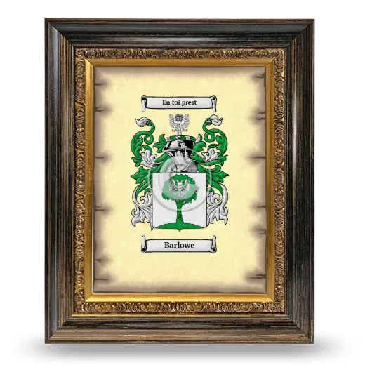 Barlowe Coat of Arms Framed - Heirloom