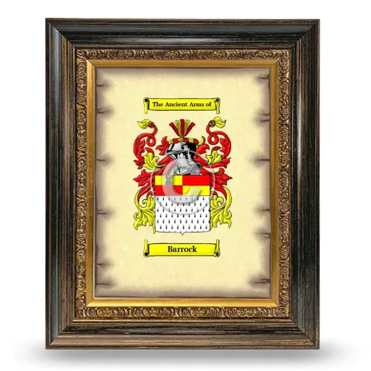 Barrock Coat of Arms Framed - Heirloom