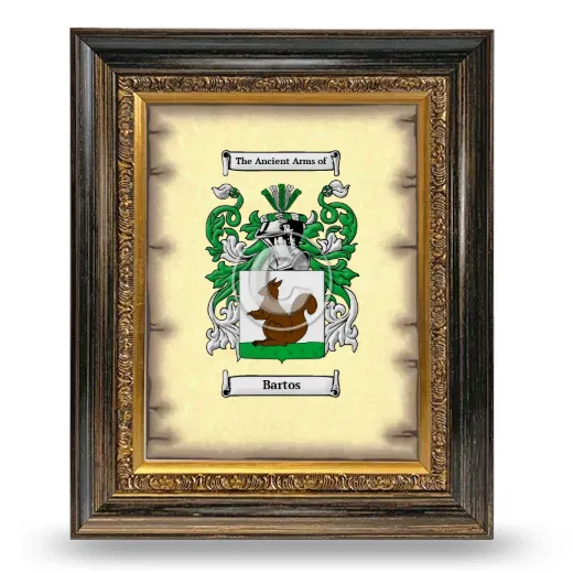Bartos Coat of Arms Framed - Heirloom