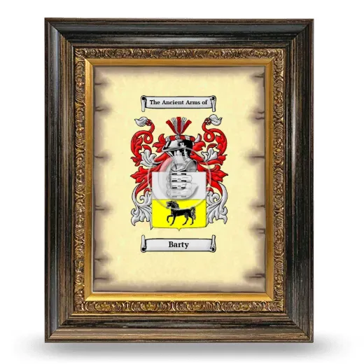 Barty Coat of Arms Framed - Heirloom