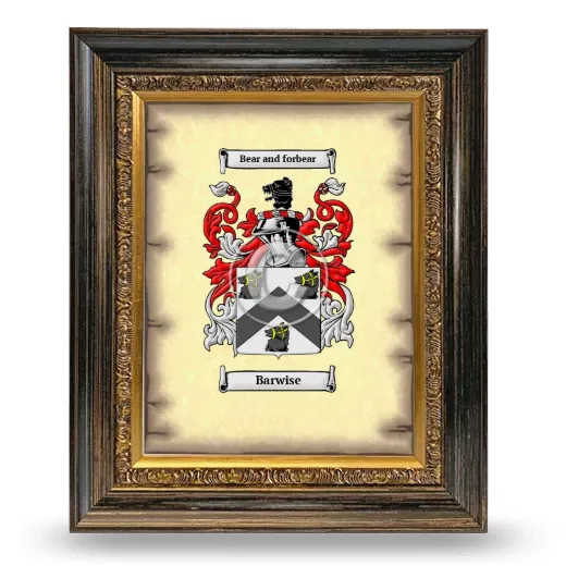Barwise Coat of Arms Framed - Heirloom
