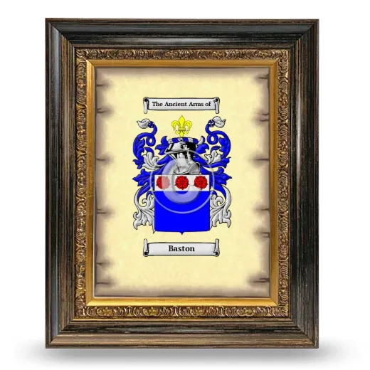 Baston Coat of Arms Framed - Heirloom