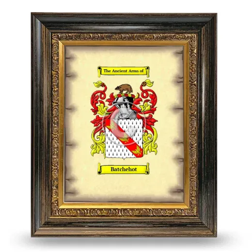 Batchehot Coat of Arms Framed - Heirloom