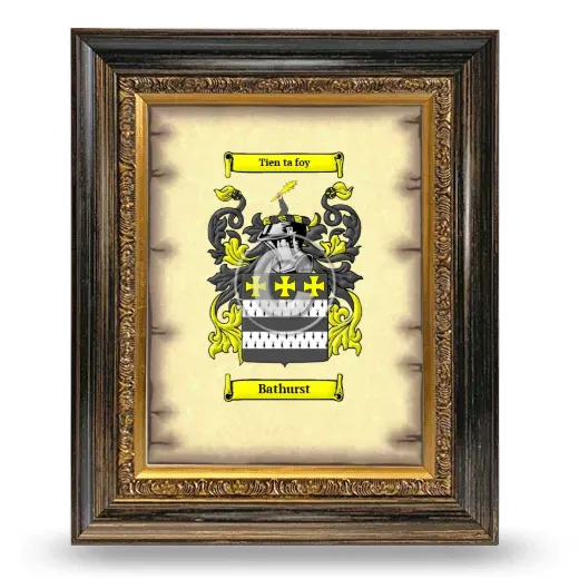 Bathurst Coat of Arms Framed - Heirloom