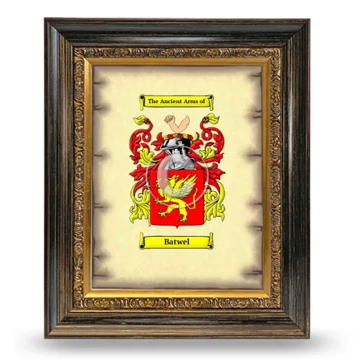 Batwel Coat of Arms Framed - Heirloom