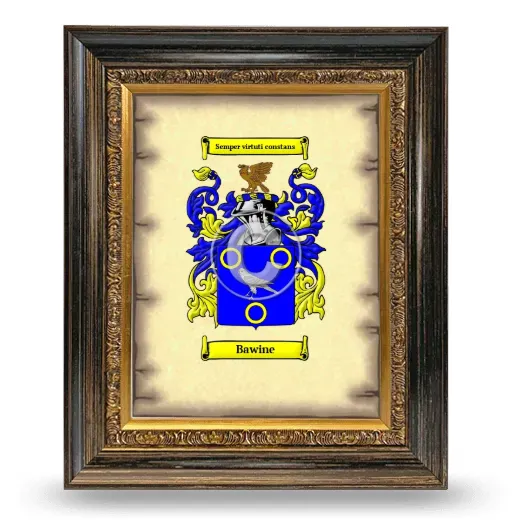 Bawine Coat of Arms Framed - Heirloom