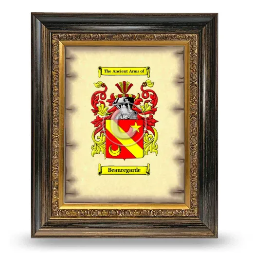 Beauregarde Coat of Arms Framed - Heirloom