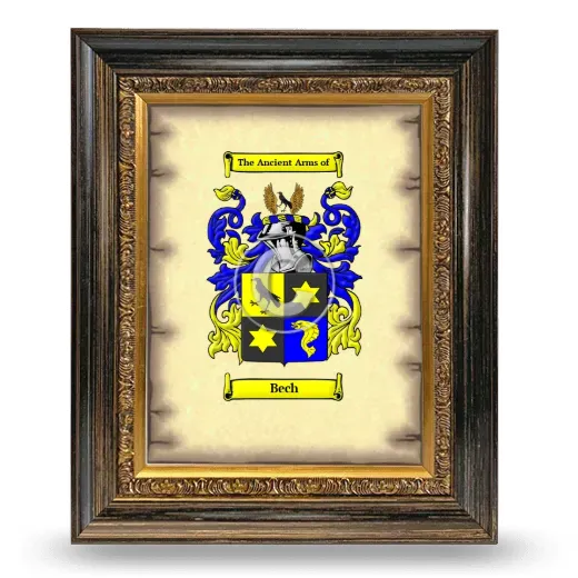 Bech Coat of Arms Framed - Heirloom