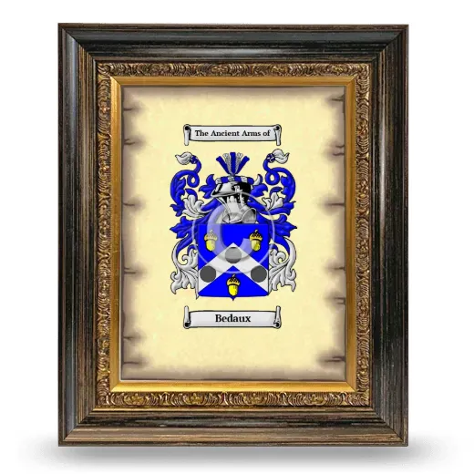 Bedaux Coat of Arms Framed - Heirloom