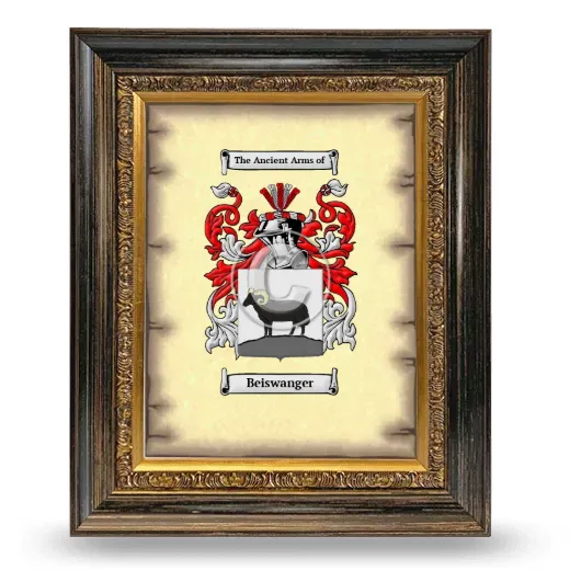 Beiswanger Coat of Arms Framed - Heirloom