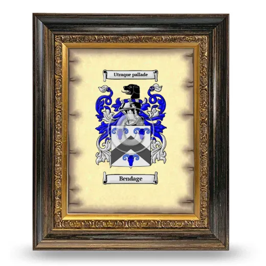 Bendage Coat of Arms Framed - Heirloom