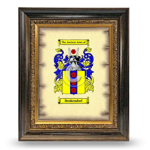 Benkendorf Coat of Arms Framed - Heirloom