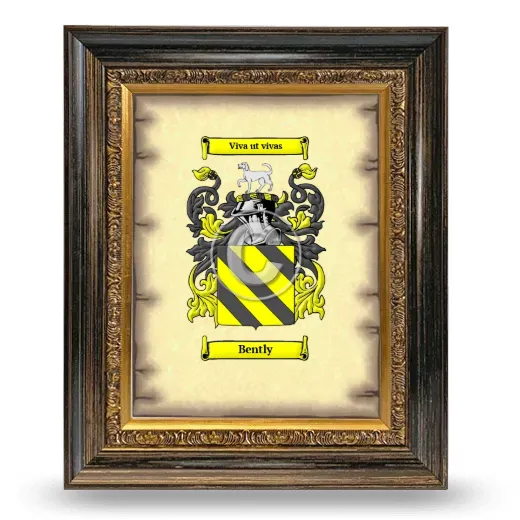 Bently Coat of Arms Framed - Heirloom