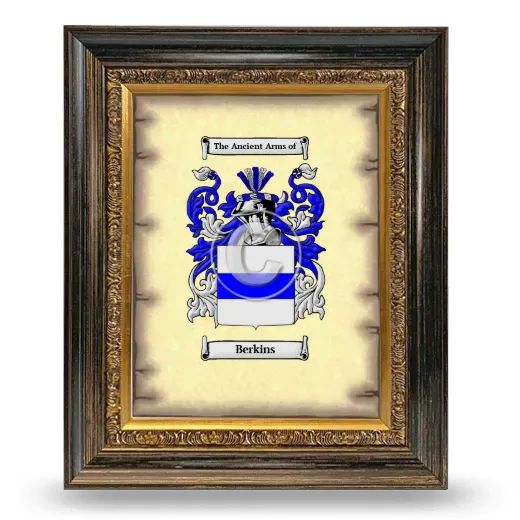 Berkins Coat of Arms Framed - Heirloom
