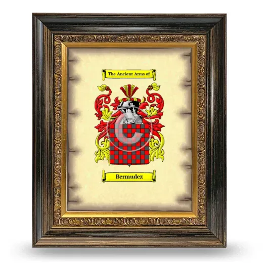 Bermudez Coat of Arms Framed - Heirloom