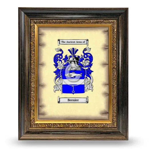 Bernier Coat of Arms Framed - Heirloom