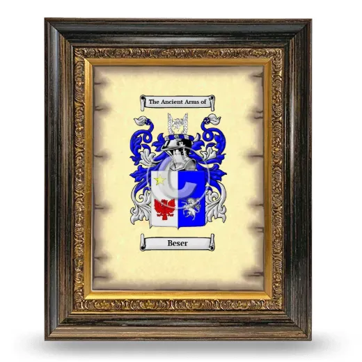 Beser Coat of Arms Framed - Heirloom