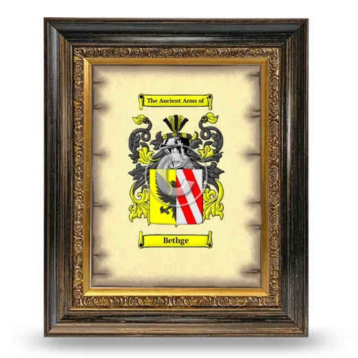 Bethge Coat of Arms Framed - Heirloom