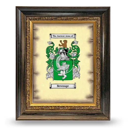 Beverage Coat of Arms Framed - Heirloom