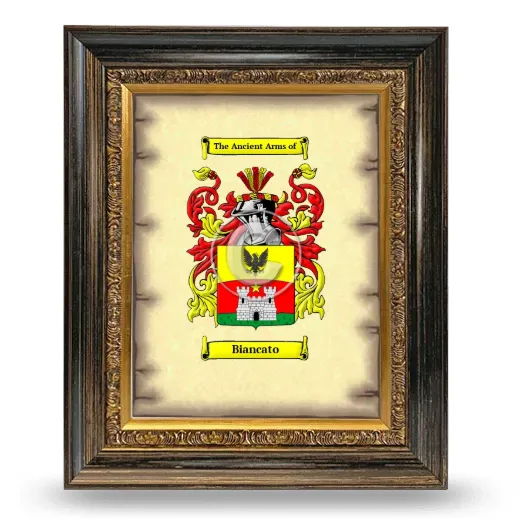 Biancato Coat of Arms Framed - Heirloom