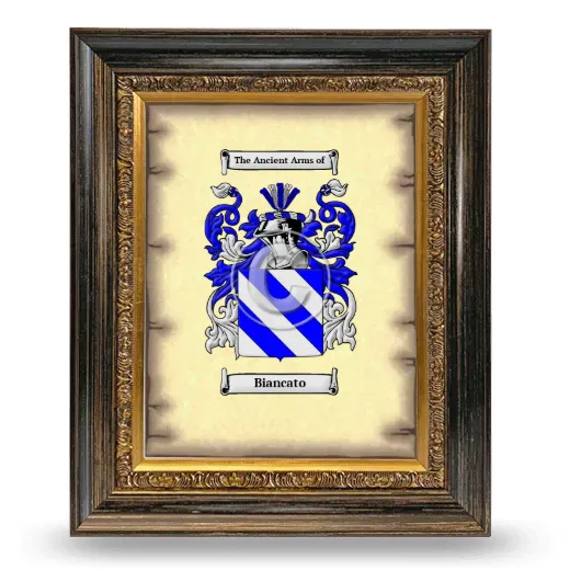 Biancato Coat of Arms Framed - Heirloom
