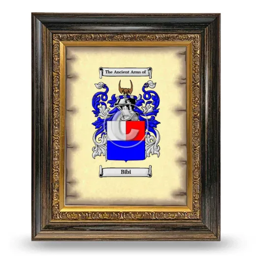Bibi Coat of Arms Framed - Heirloom