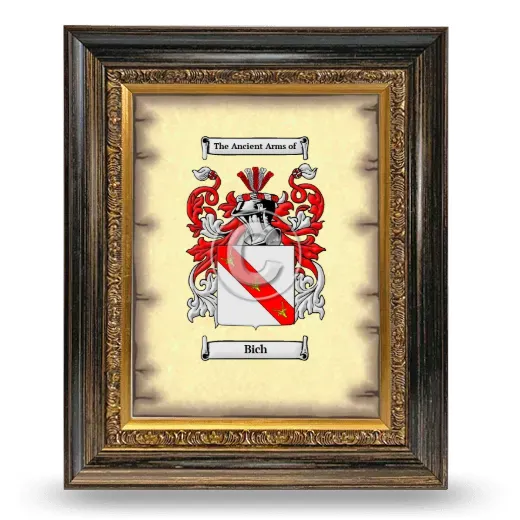 Bich Coat of Arms Framed - Heirloom