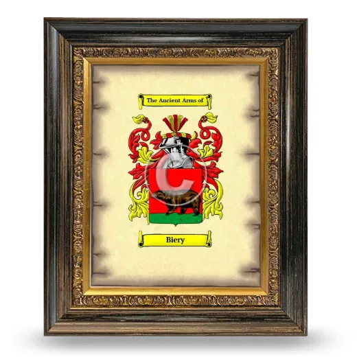 Biery Coat of Arms Framed - Heirloom