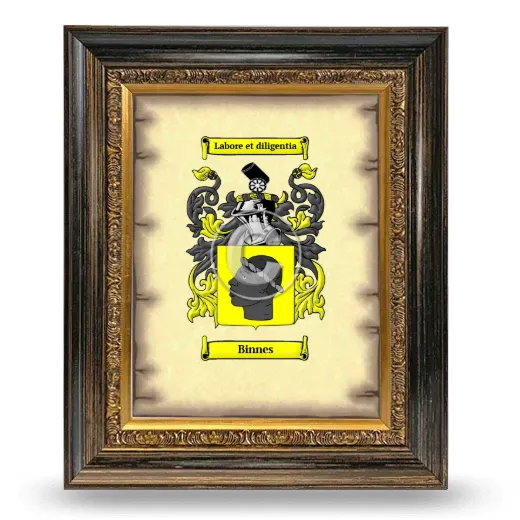 Binnes Coat of Arms Framed - Heirloom