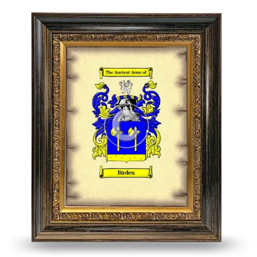 Birden Coat of Arms Framed - Heirloom