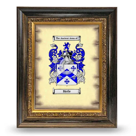 Birtle Coat of Arms Framed - Heirloom