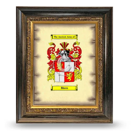Bisco Coat of Arms Framed - Heirloom