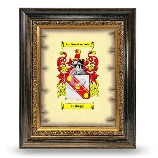 Bishopp Coat of Arms Framed - Heirloom