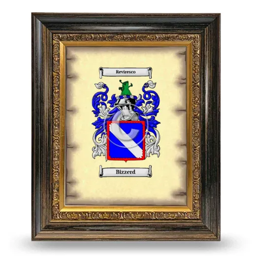 Bizzerd Coat of Arms Framed - Heirloom