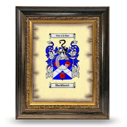 Blackheart Coat of Arms Framed - Heirloom