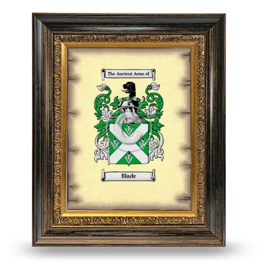 Blade Coat of Arms Framed - Heirloom