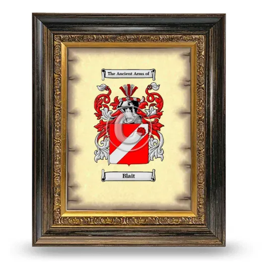Blait Coat of Arms Framed - Heirloom