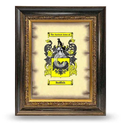 Bodfish Coat of Arms Framed - Heirloom
