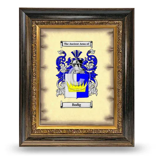 Bodig Coat of Arms Framed - Heirloom