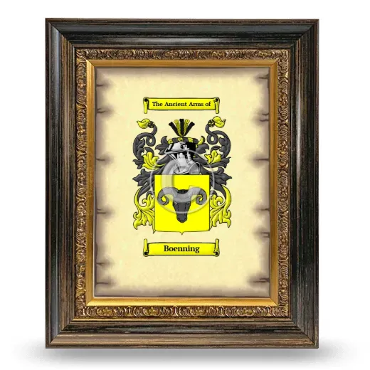 Boenning Coat of Arms Framed - Heirloom