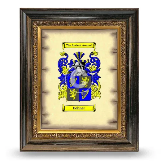 Bohner Coat of Arms Framed - Heirloom