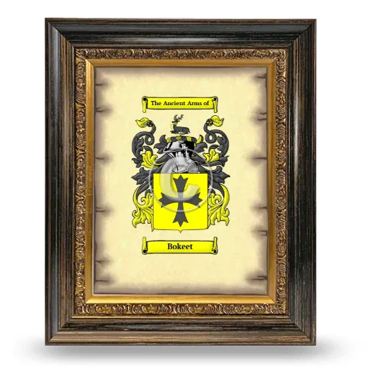 Bokeet Coat of Arms Framed - Heirloom